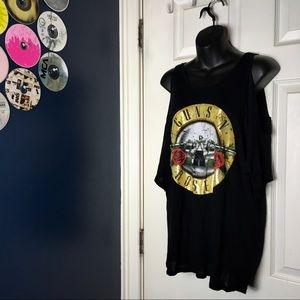Guns N’ Roses band cold shoulder tshirt
